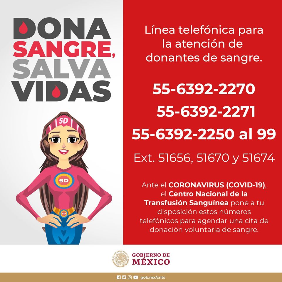 IMagen de Susana DIstancia con el mensaje "Dona Sangre, Salva Vidas".